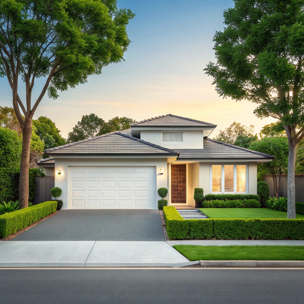 Modern garage door installation on family home in Bangor NSW