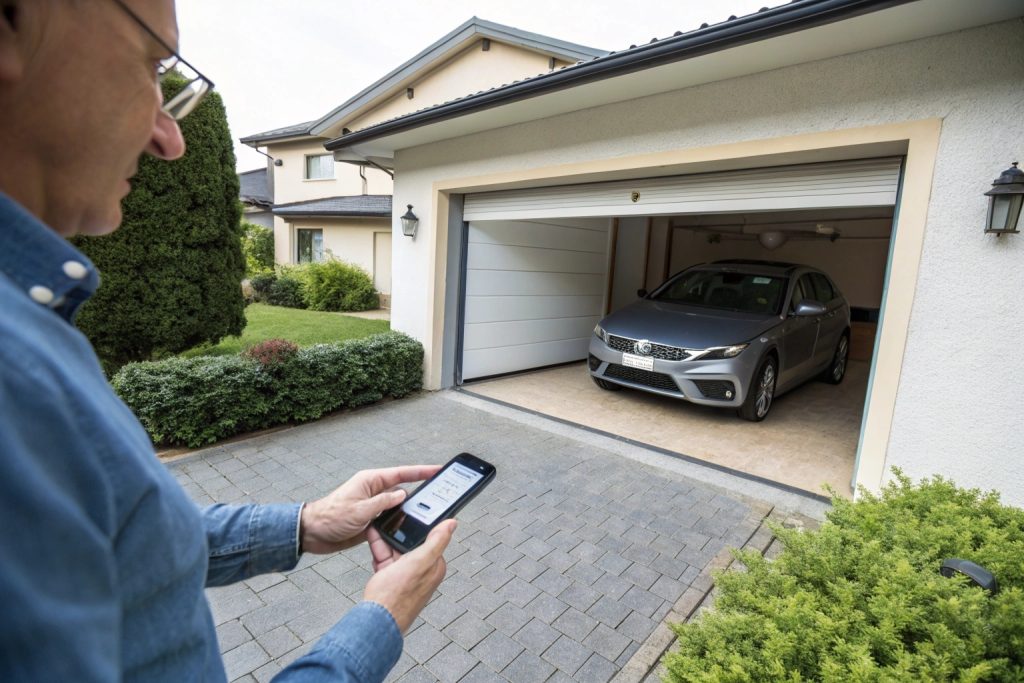 Smart garage door opener technology Miranda homeowner