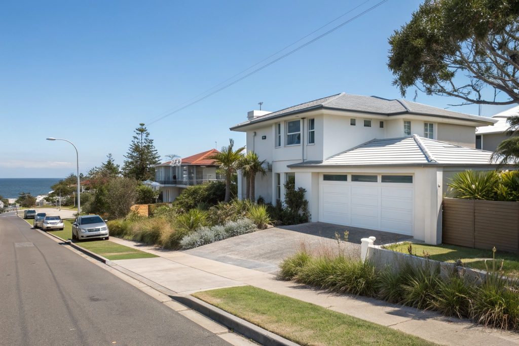 Caringbah home with garage door in coastal Sutherland Shire suburb