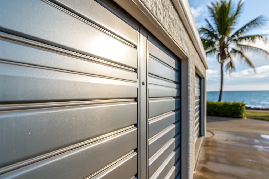 Colorbond steel garage door material suitable for Caringbah coastal climate